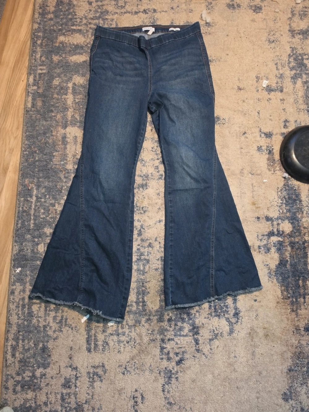 Lia Sophia Dark Blue Boot-Cut Flare Jeans